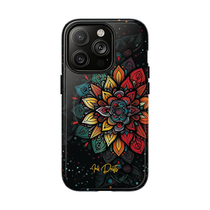 iPhone 14 Pro Glossy Phone Case - Mandala Radiance | MagSafe iPhone Case