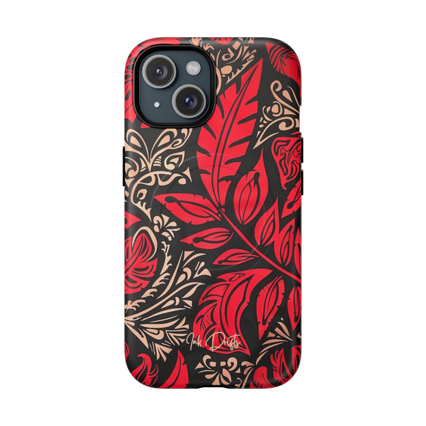 iPhone 15 Matte Phone Case - Crimson Foliage | MagSafe iPhone Case