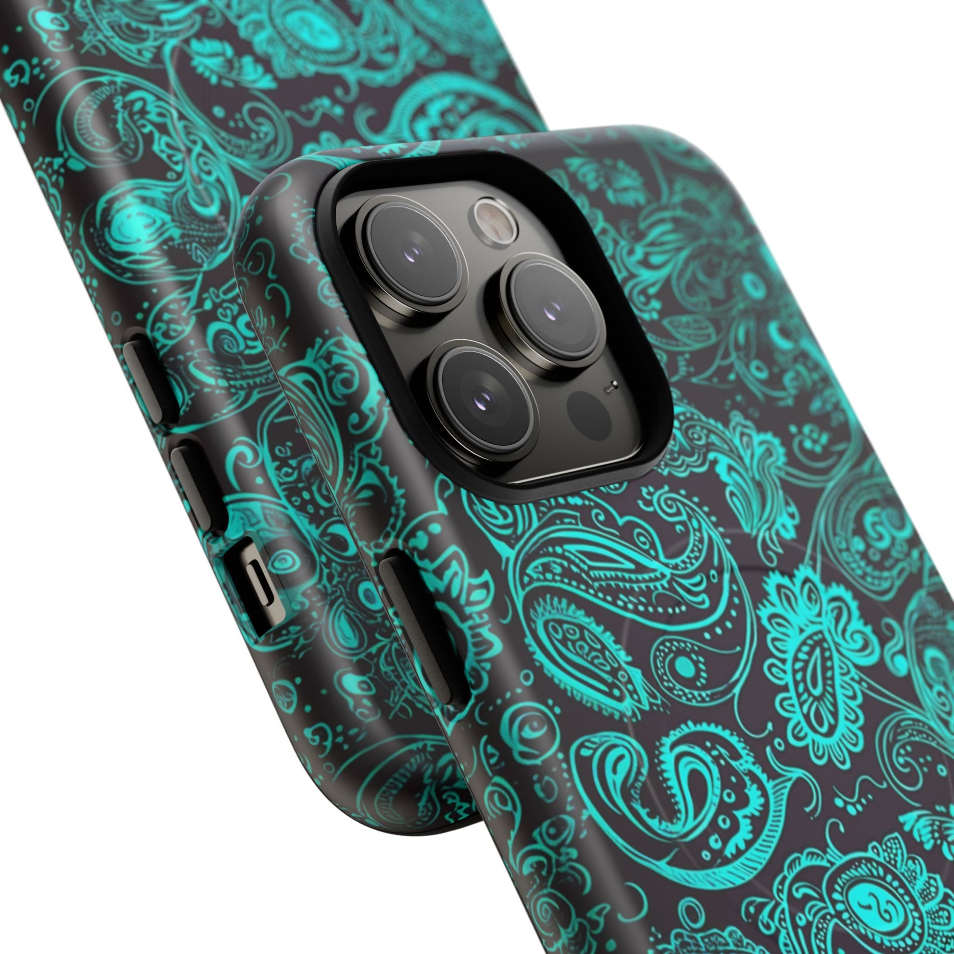 Phone Case - Teal Paisley | MagSafe iPhone Case