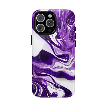 iPhone 16 Pro Max Glossy Phone Case - Violet Vortex | MagSafe iPhone Case