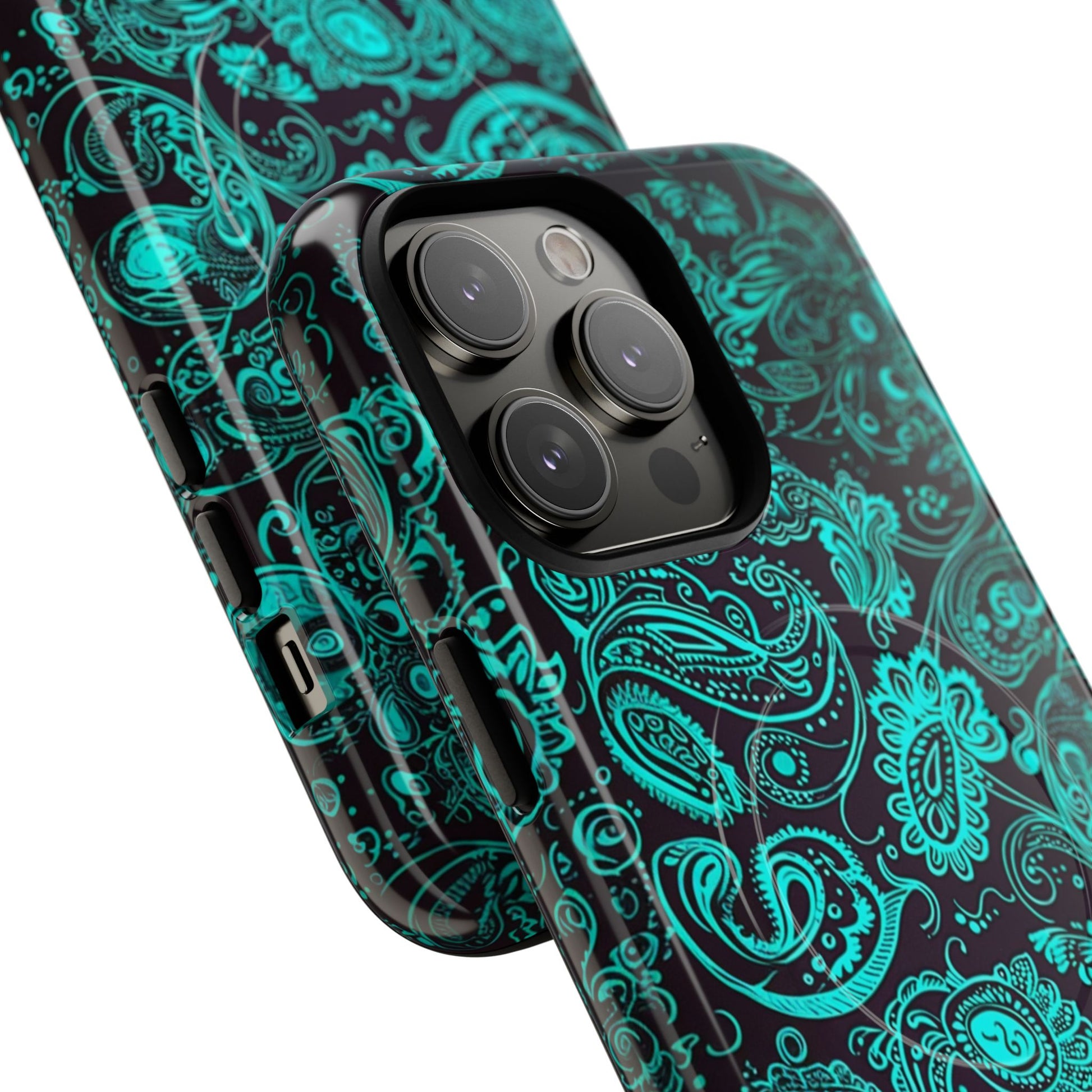 Phone Case - Teal Paisley | MagSafe iPhone Case