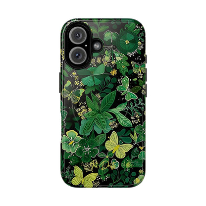 iPhone 16 Glossy Phone Case - Spring Butterflies | MagSafe iPhone Case