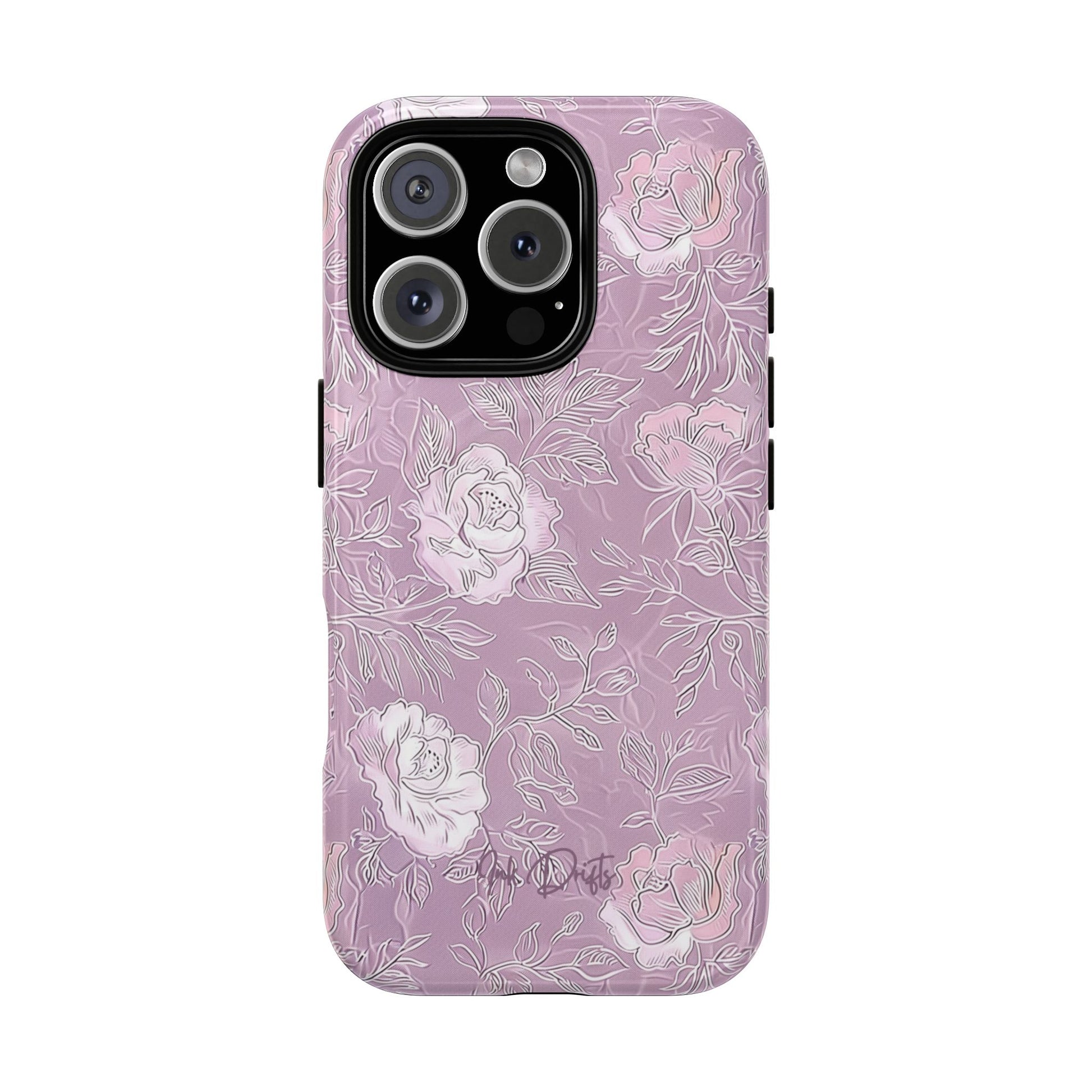 iPhone 16 Pro Glossy Phone Case - Silken Roses | MagSafe iPhone Case