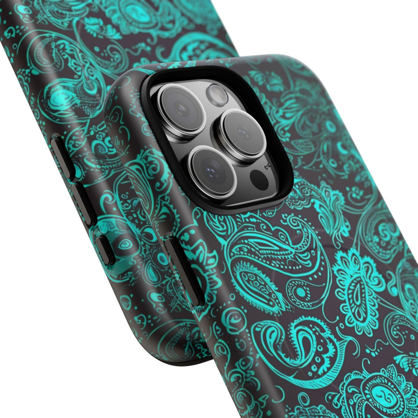 Phone Case - Teal Paisley | MagSafe iPhone Case