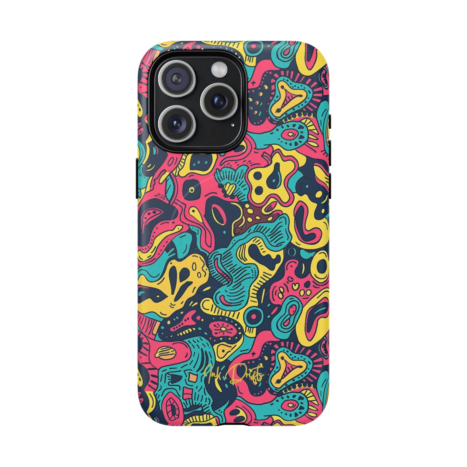 iPhone 15 Pro Max Matte Phone Case - Psychedelic Pop | MagSafe iPhone Case