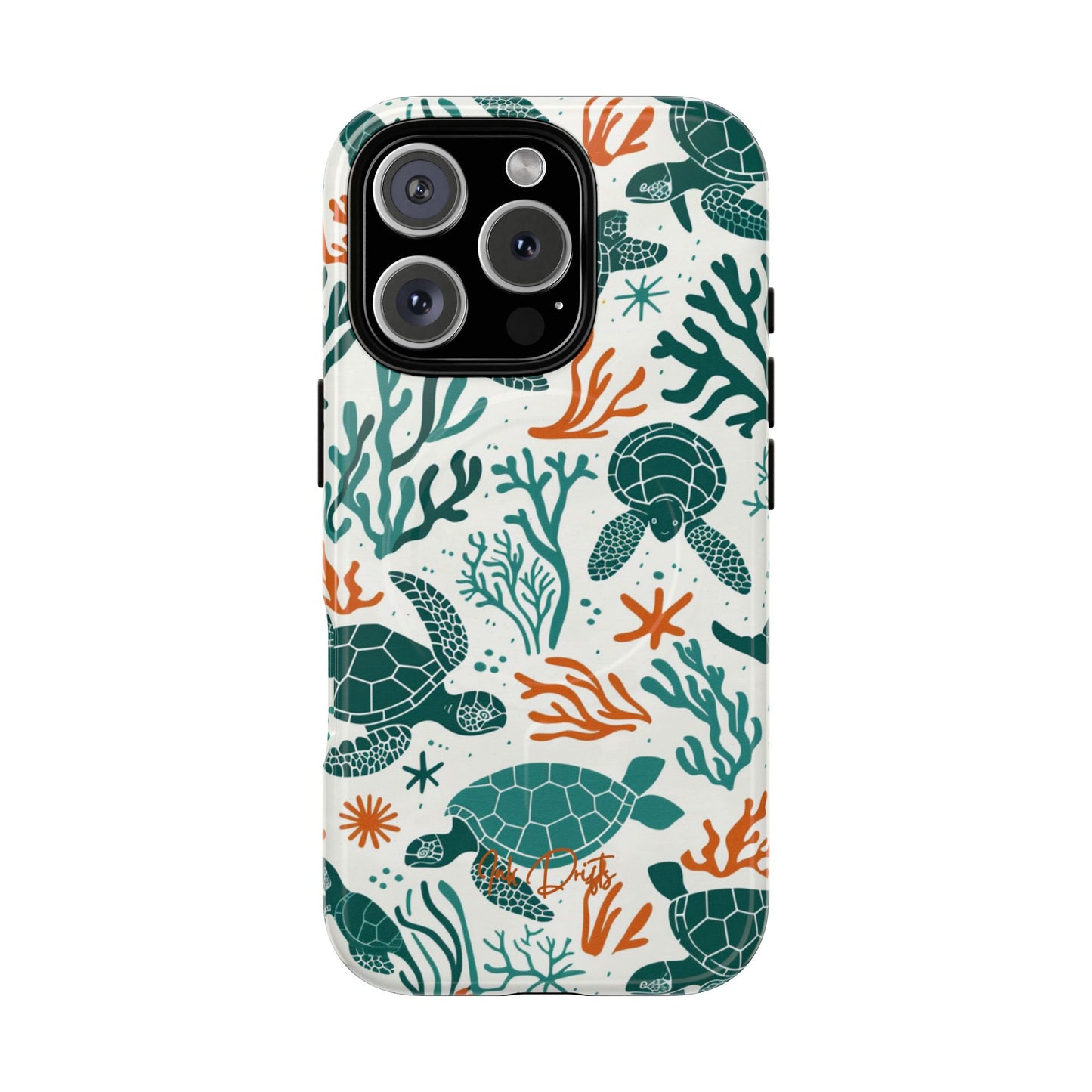 iPhone 16 Pro Glossy Phone Case - Turtle Tango | MagSafe iPhone Case