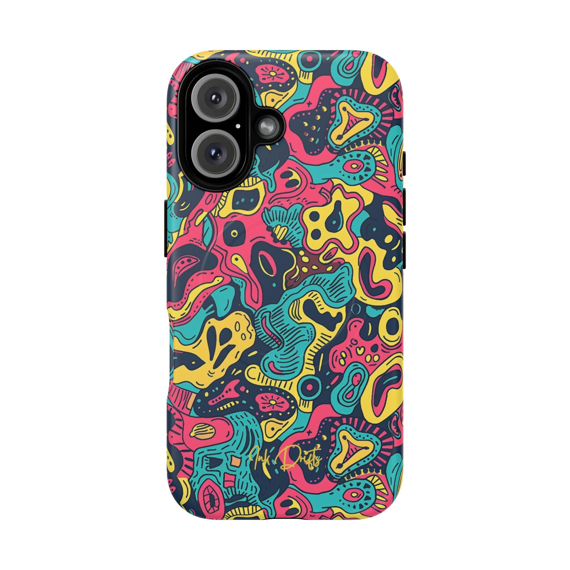 iPhone 16 Matte Phone Case - Psychedelic Pop | MagSafe iPhone Case