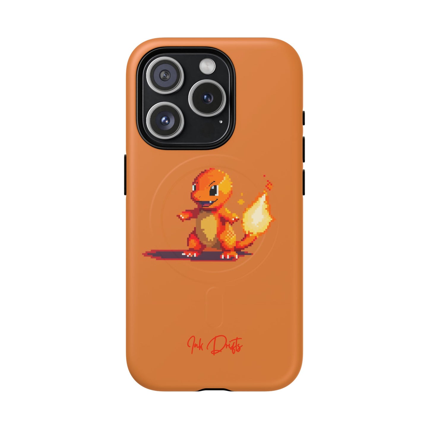 iPhone 15 Pro Matte Phone Case - Pixel Charmander | MagSafe iPhone Case