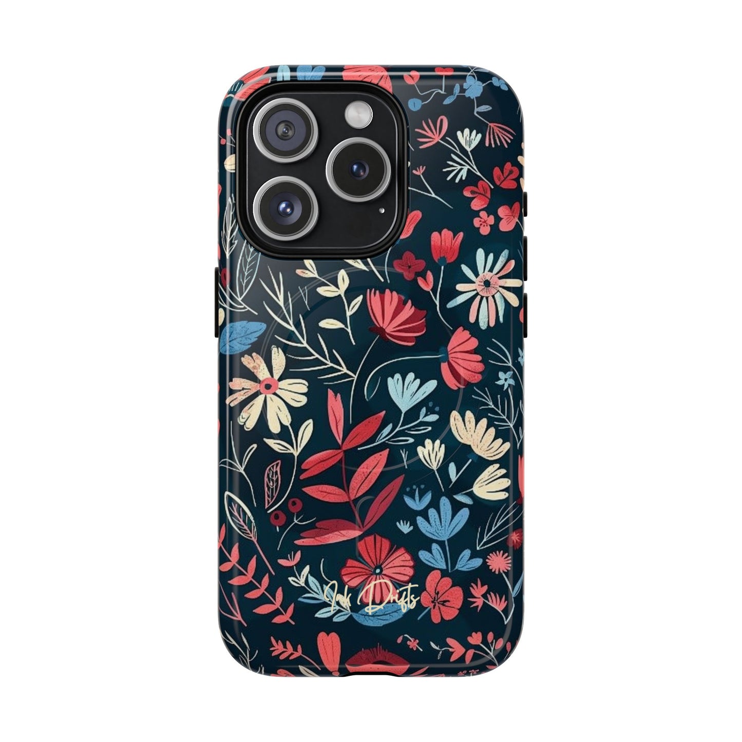 iPhone 15 Pro Glossy Phone Case - Twilight Petals | MagSafe iPhone Case