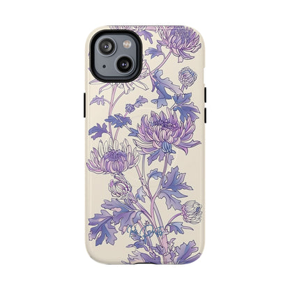 iPhone 14 Plus Glossy Phone Case - Lavender Bloom | MagSafe iPhone Case