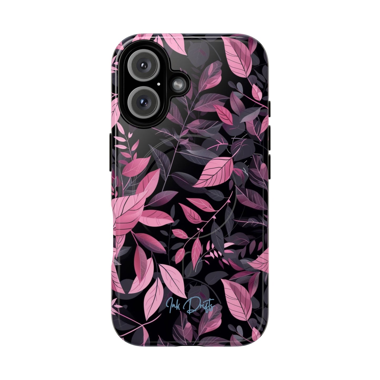 iPhone 16 Glossy Phone Case - Dusky Leaves | MagSafe iPhone Case