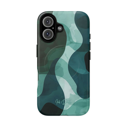 iPhone 16 Matte Phone Case - Verdant Waves | MagSafe iPhone Case