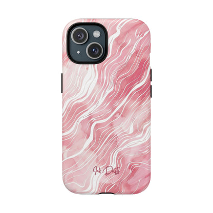 iPhone 15 Matte Phone Case - Blush Waves | MagSafe iPhone Case