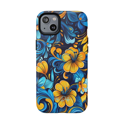 iPhone 14 Plus Matte Phone Case - Floral Fusion | MagSafe iPhone Case