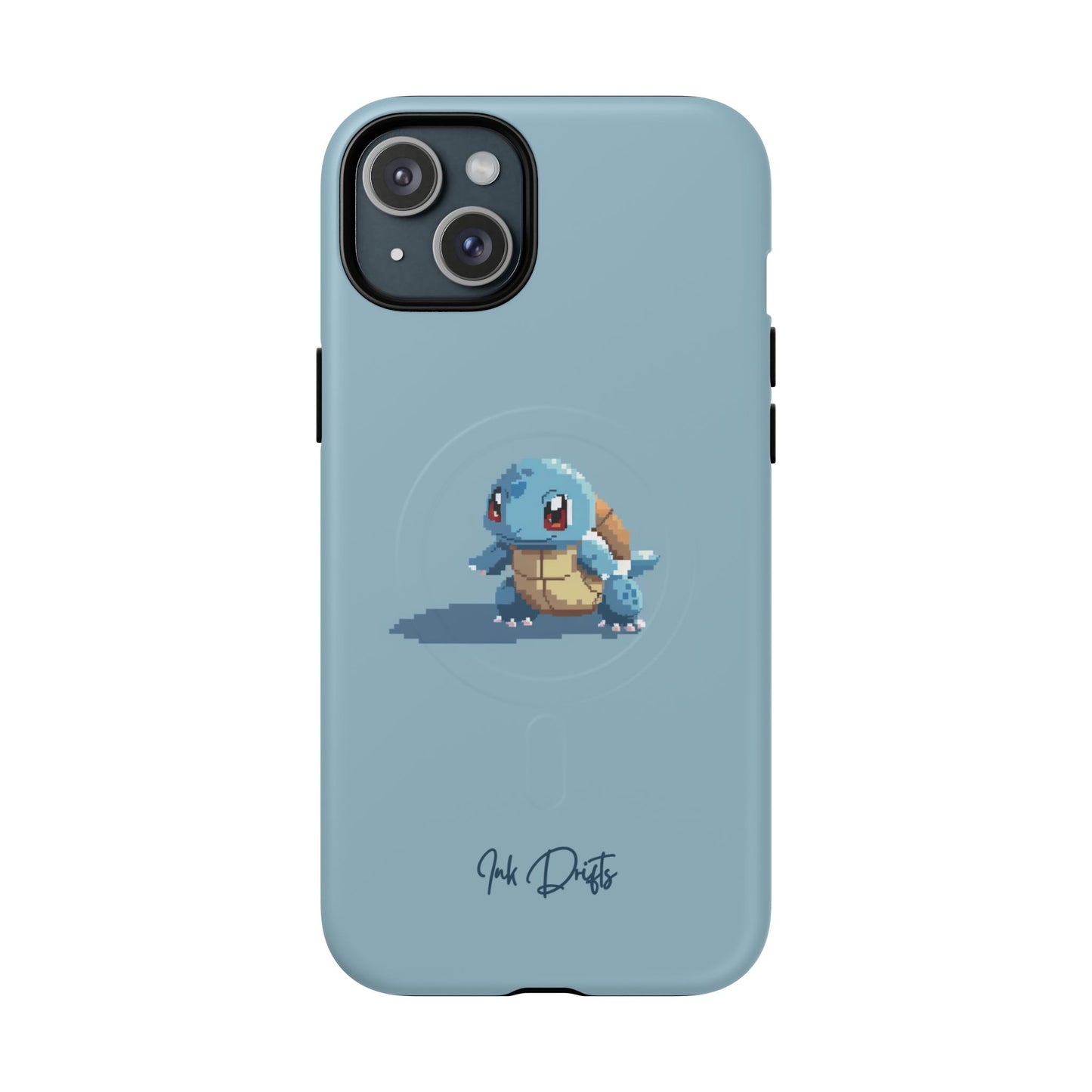 iPhone 15 Plus Matte Phone Case - Pixel Squirtle | MagSafe iPhone Case