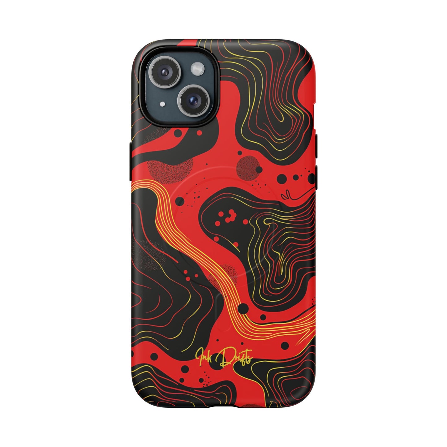 iPhone 15 Plus Matte Phone Case - Ember Waves | MagSafe iPhone Case