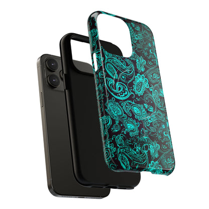 Phone Case - Teal Paisley | MagSafe iPhone Case