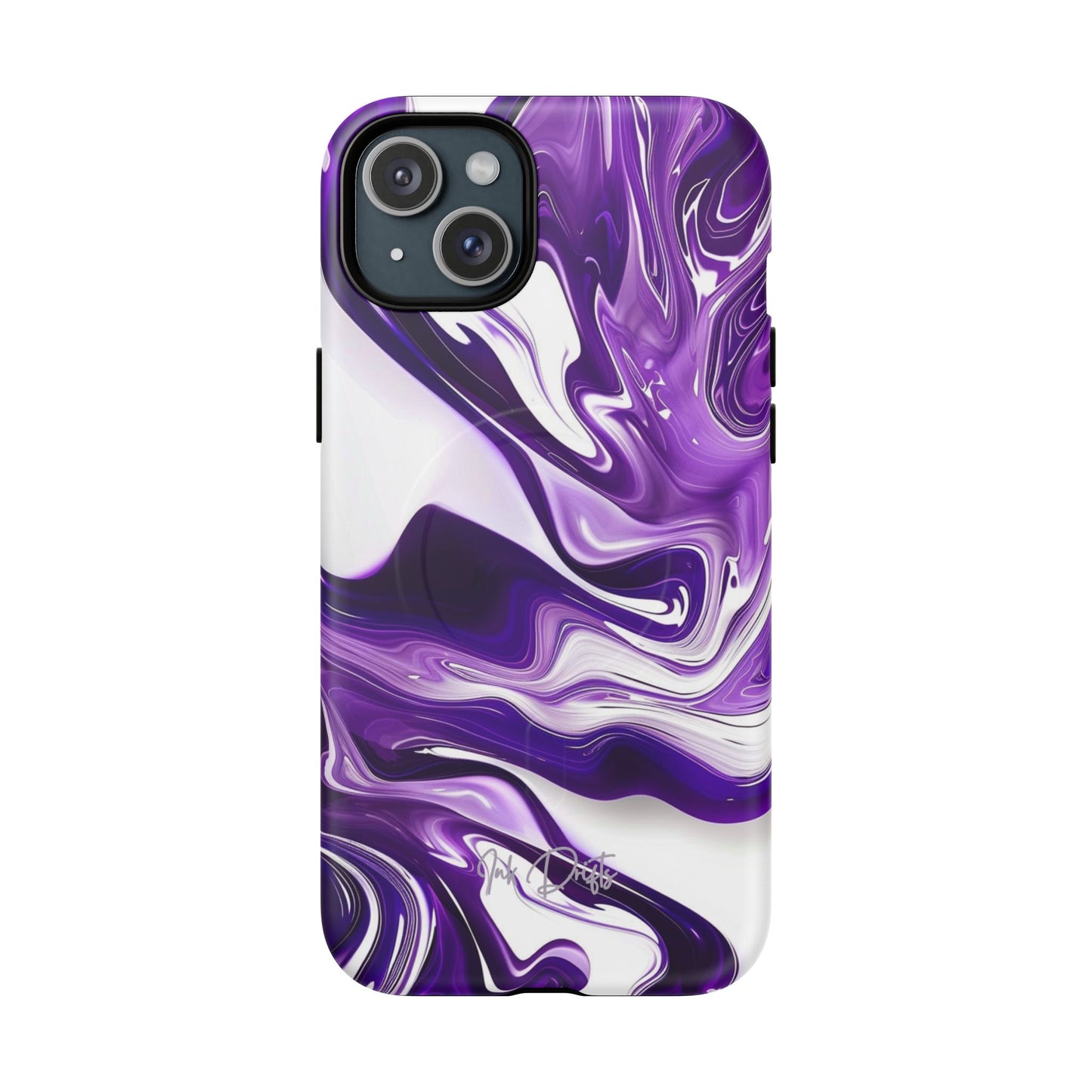 iPhone 15 Plus Matte Phone Case - Violet Vortex | MagSafe iPhone Case