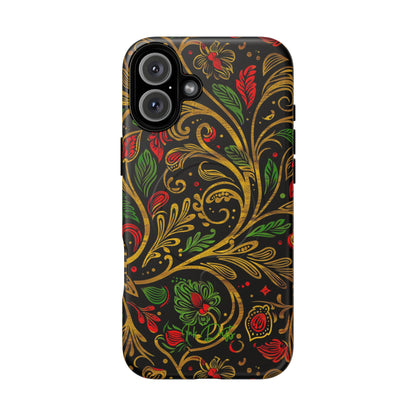 iPhone 16 Plus Matte Phone Case - Golden Vines | MagSafe iPhone Case