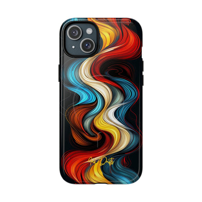 iPhone 15 Plus Glossy Phone Case - Tangled Colors | MagSafe iPhone Case