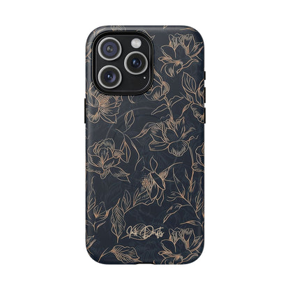 iPhone 15 Pro Max Matte Phone Case - Golden Elegance | MagSafe iPhone Case