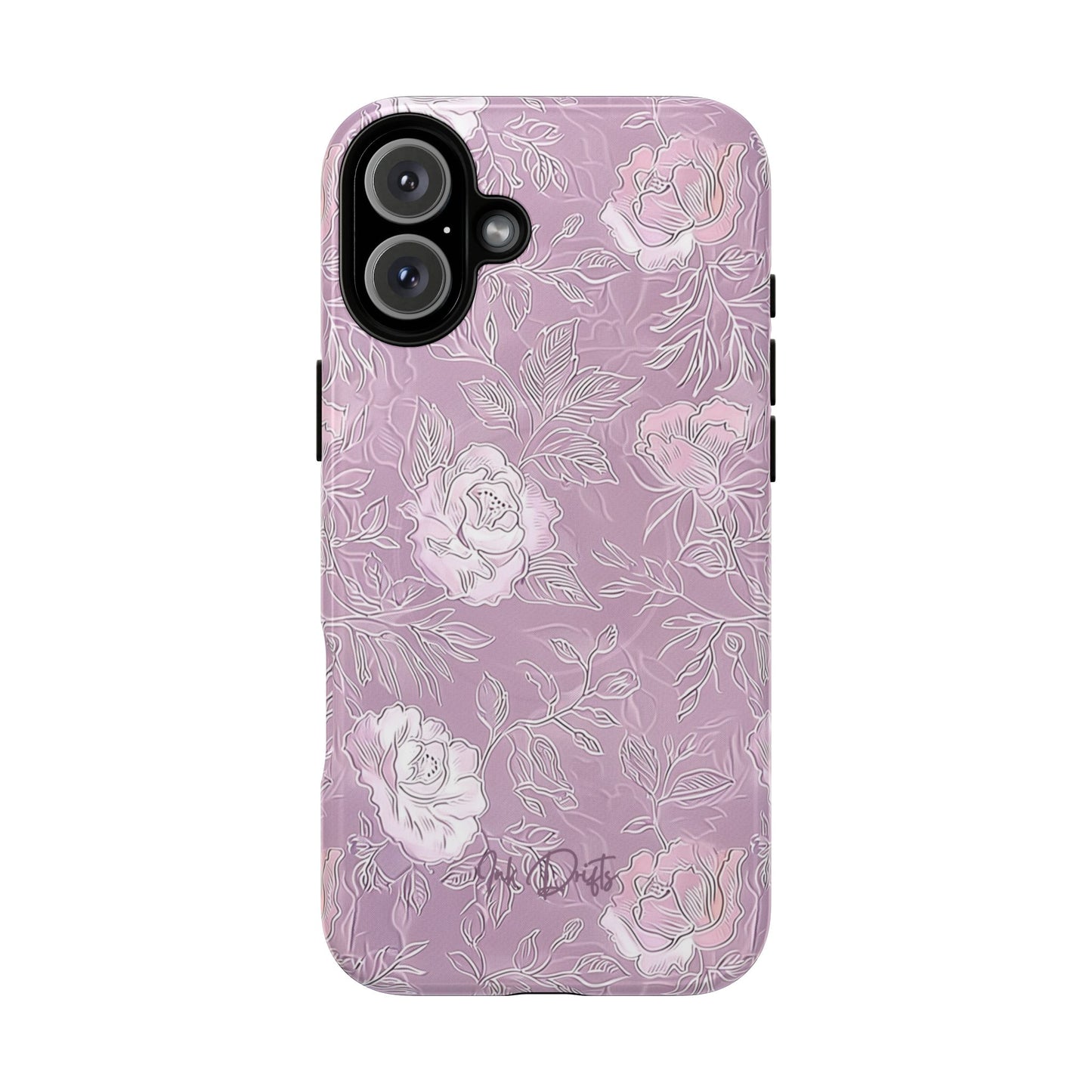 iPhone 16 Plus Glossy Phone Case - Silken Roses | MagSafe iPhone Case