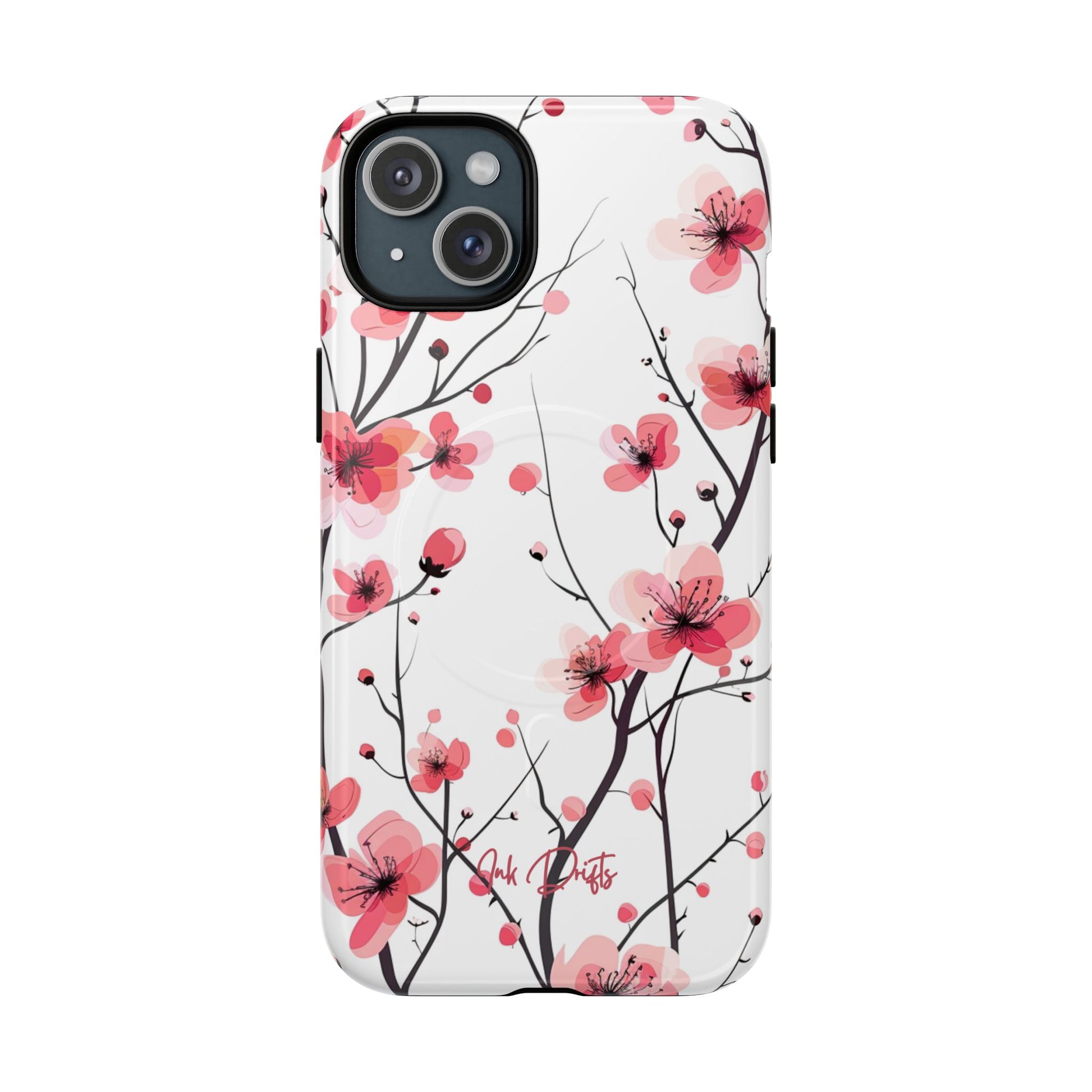 iPhone 15 Plus Glossy Phone Case - Blossom Breeze | MagSafe iPhone Case