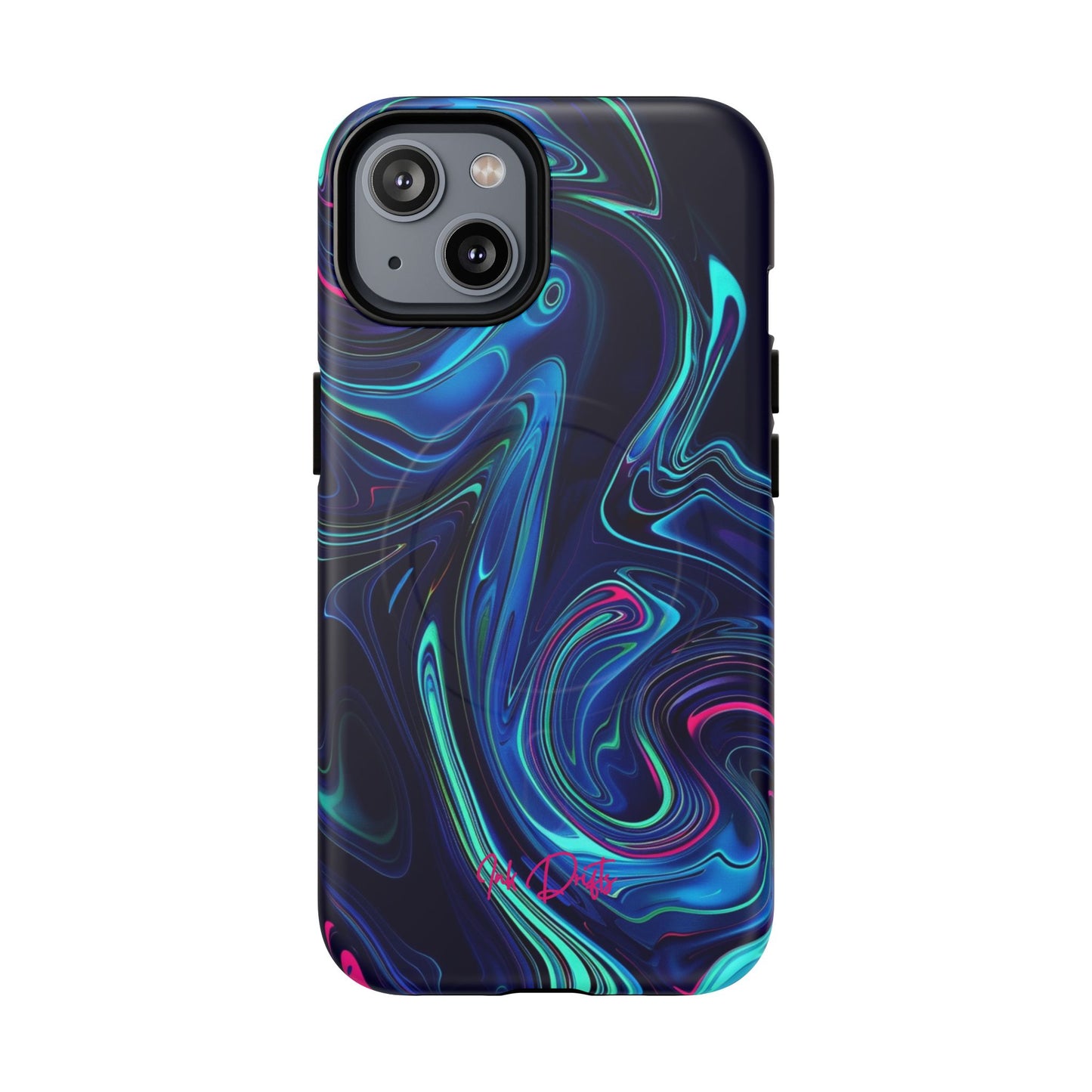 iPhone 14 Matte Phone Case - Neon Abyss | MagSafe iPhone Case