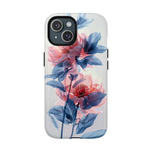 iPhone 15 Glossy Phone Case - Ethereal Blooms | MagSafe iPhone Case