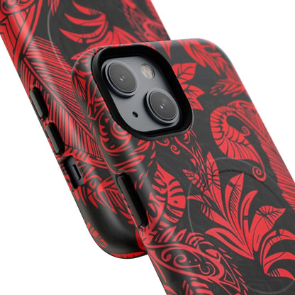 Phone Case - Crimson Jungle | MagSafe iPhone Case