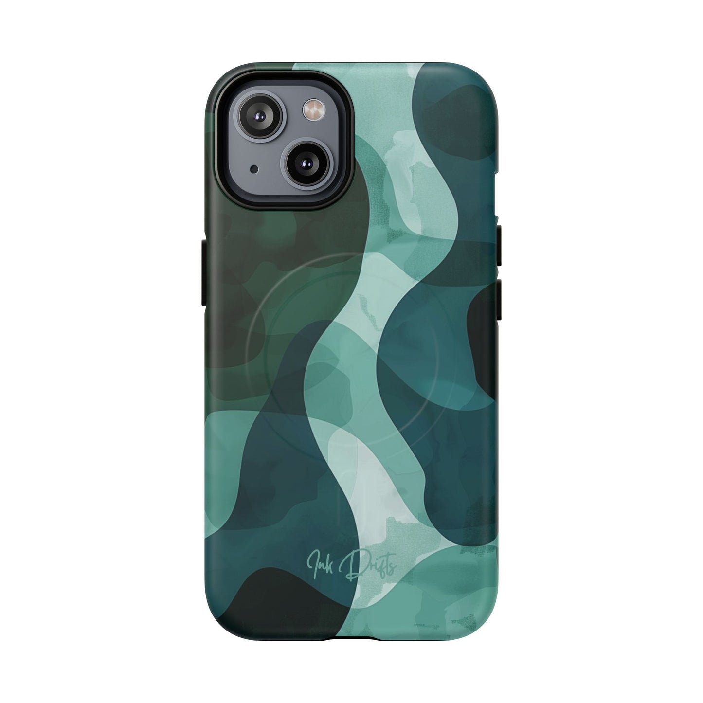 iPhone 14 Matte Phone Case - Verdant Waves | MagSafe iPhone Case