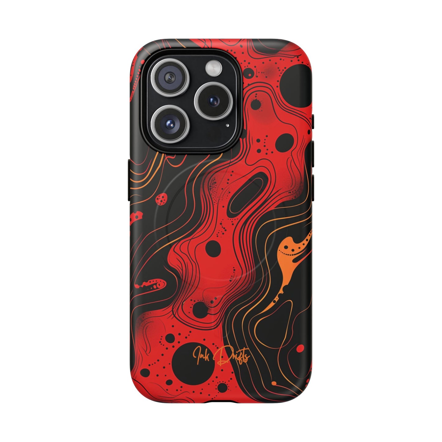 iPhone 15 Pro Matte Phone Case - Magma Flow | MagSafe iPhone Case