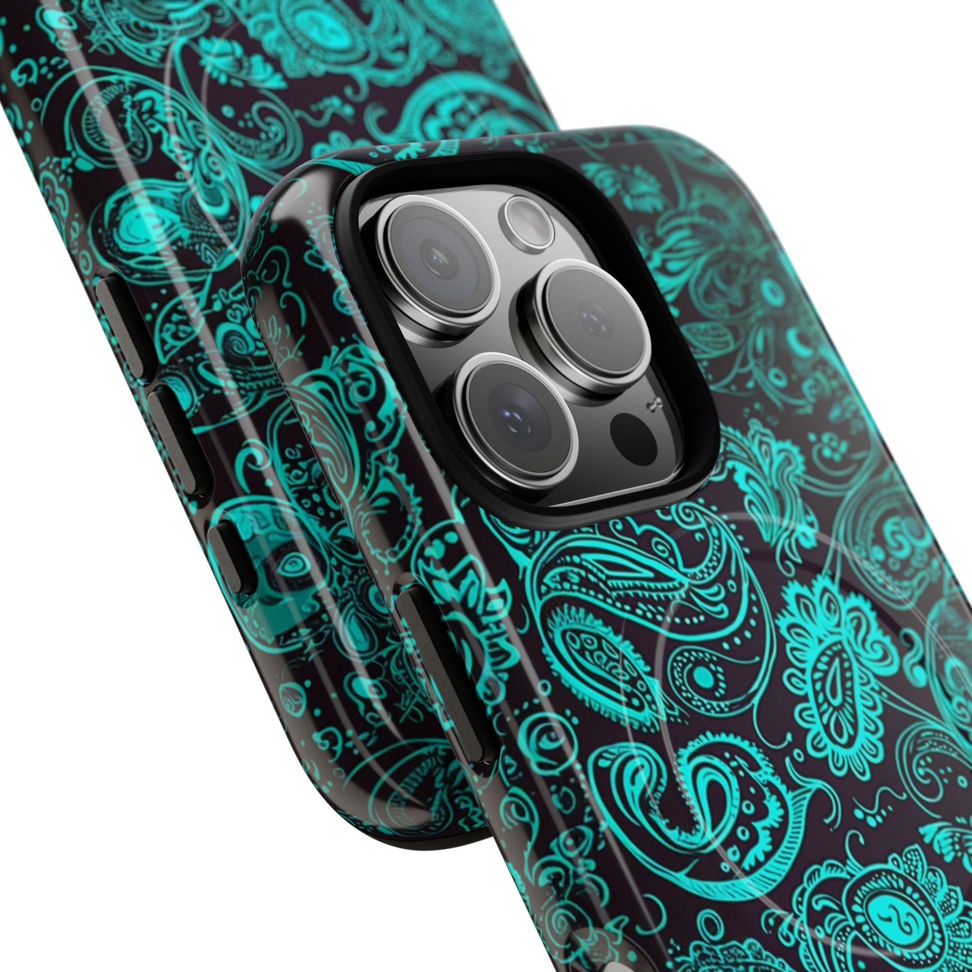 Phone Case - Teal Paisley | MagSafe iPhone Case