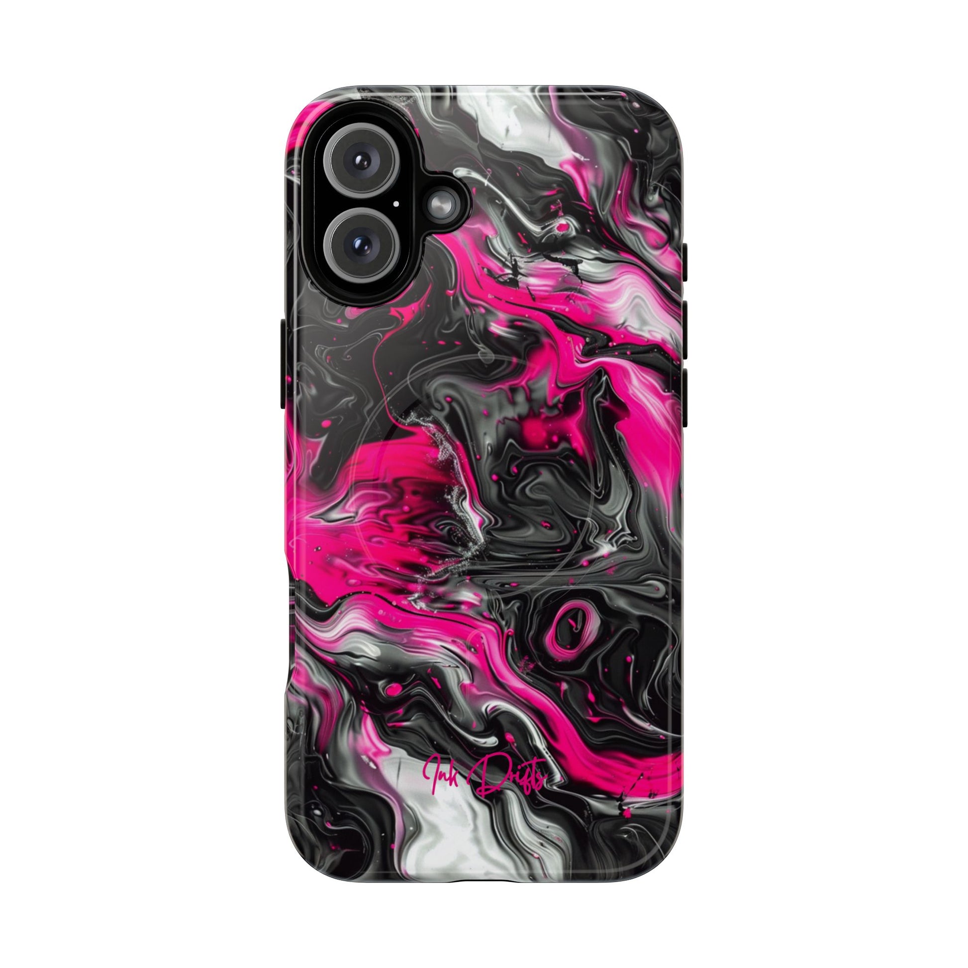 iPhone 16 Plus Glossy Phone Case - Electric Pink | MagSafe iPhone Case