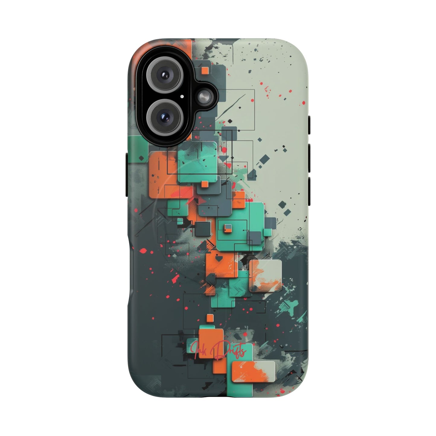 iPhone 16 Matte Phone Case - Techno Mosaic | MagSafe iPhone Case