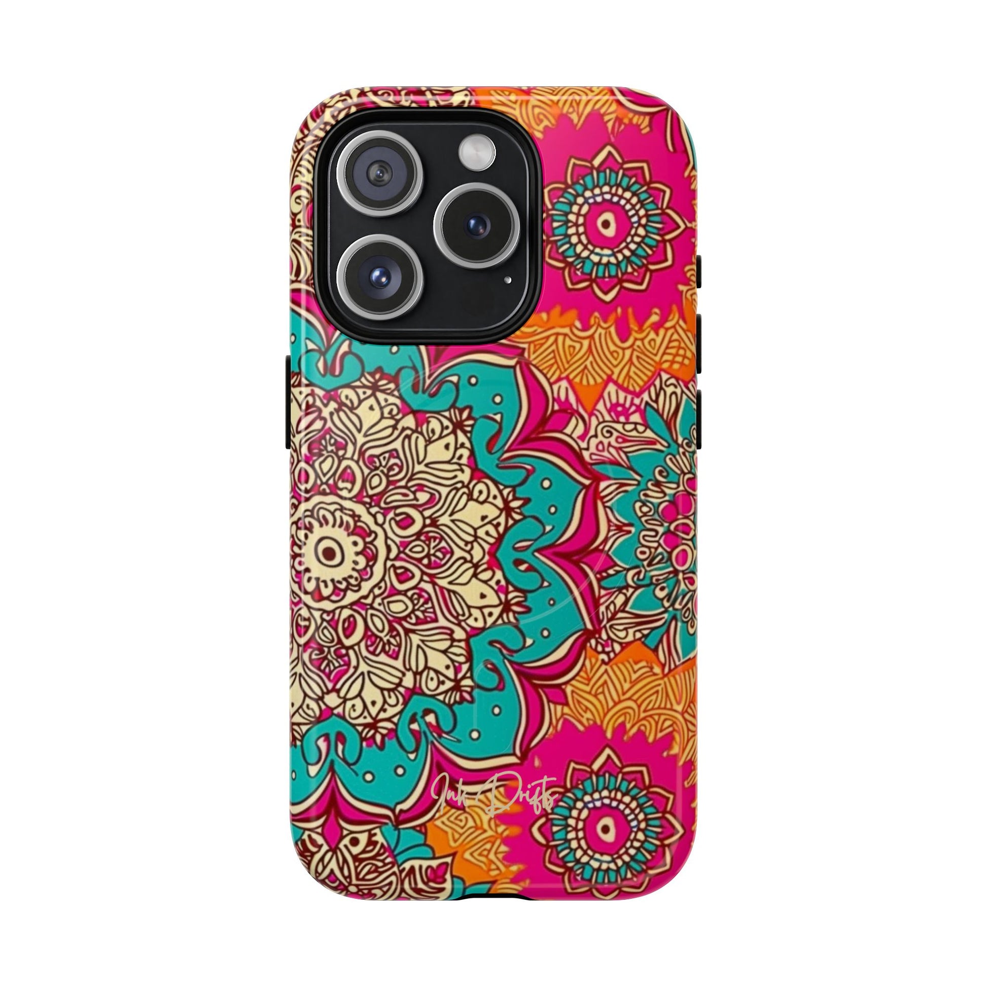 iPhone 15 Pro Glossy Phone Case - Kaleido Bliss | MagSafe iPhone Case