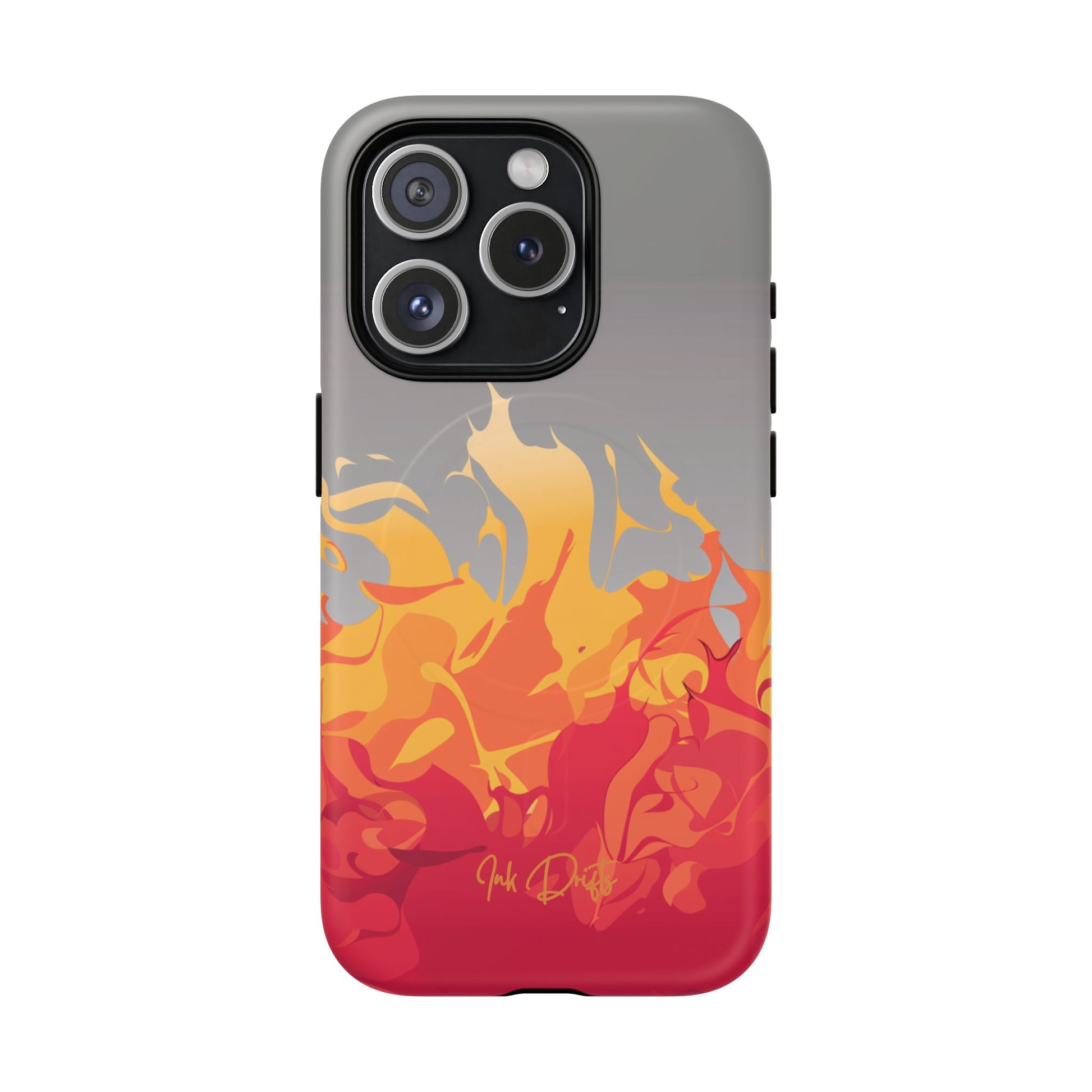 iPhone 15 Pro Matte Phone Case - Flame Burst | MagSafe iPhone Case