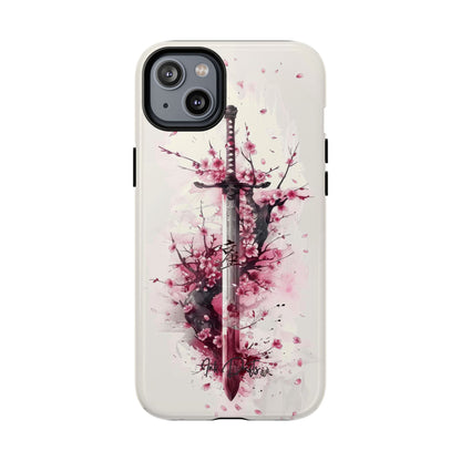 iPhone 14 Plus Glossy Phone Case - Sakura Blade | MagSafe iPhone Case