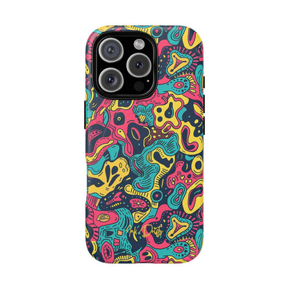 iPhone 16 Pro Matte Phone Case - Psychedelic Pop | MagSafe iPhone Case