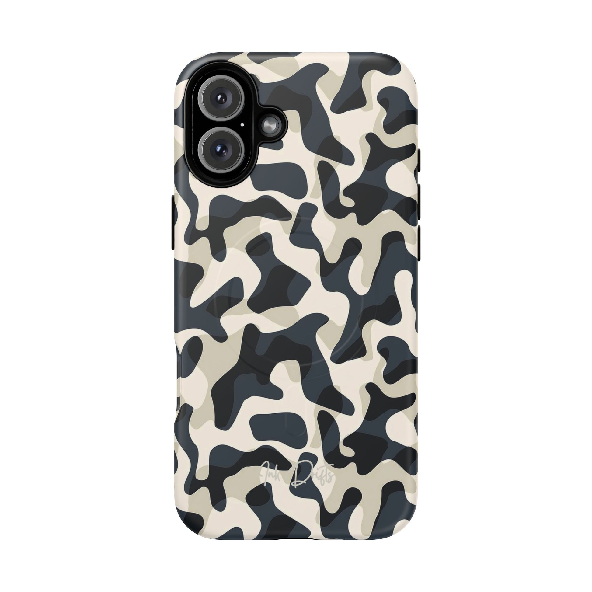 iPhone 16 Plus Matte Phone Case - Monochrome Camo | MagSafe iPhone Case