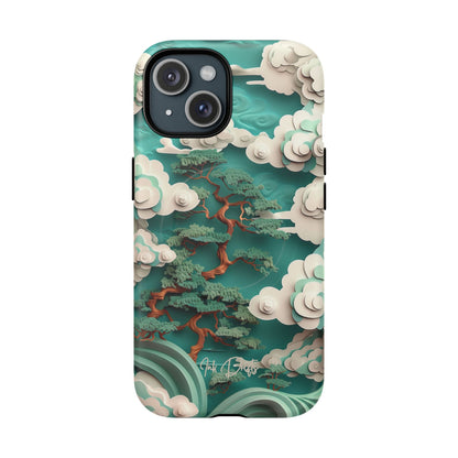 iPhone 15 Matte Phone Case - Celestial Bonsai | MagSafe iPhone Case