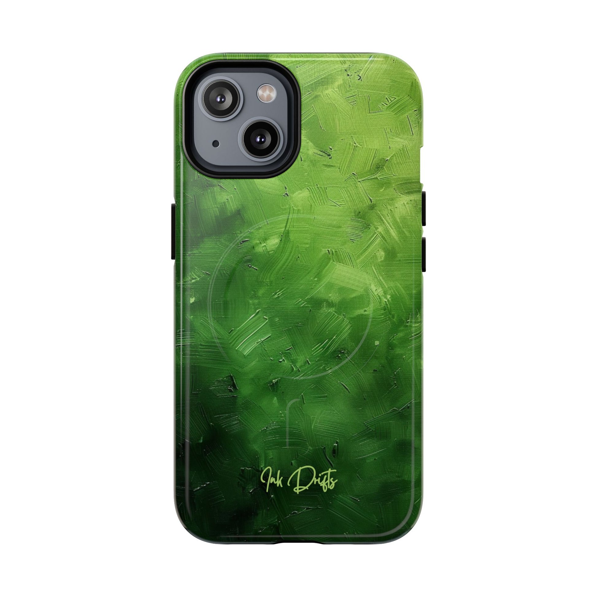 iPhone 14 Glossy Phone Case - Forest Texture | MagSafe iPhone Case