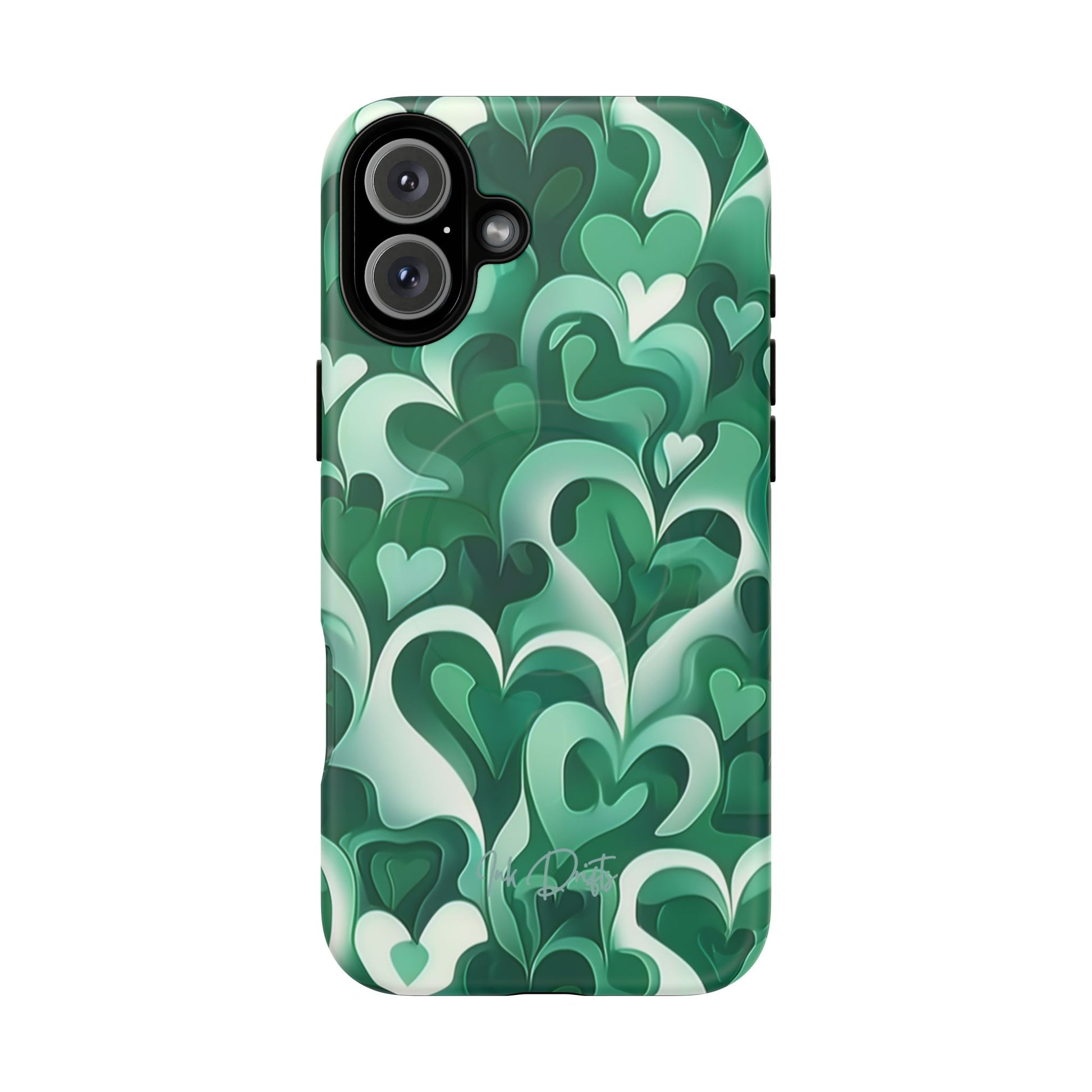 iPhone 16 Plus Matte Phone Case - Emerald Love | MagSafe iPhone Case