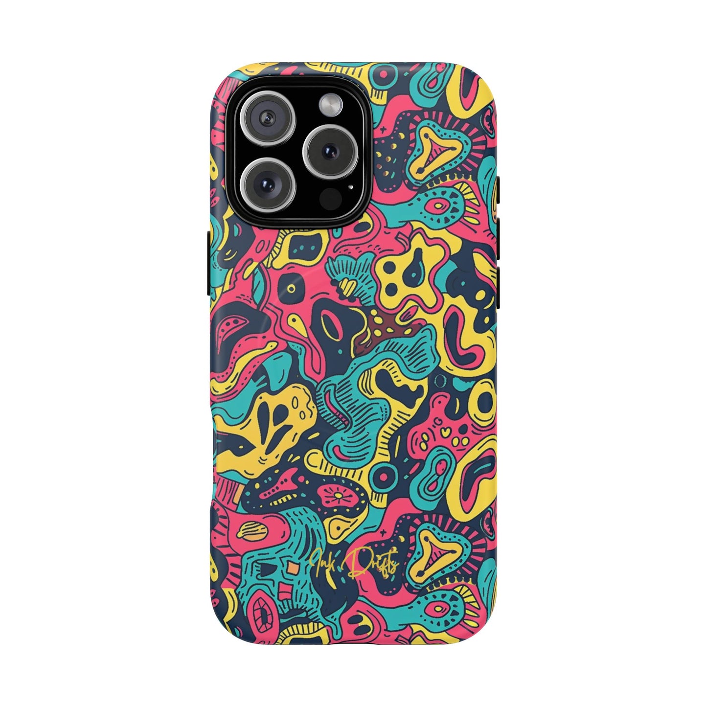 iPhone 16 Pro Max Matte Phone Case - Psychedelic Pop | MagSafe iPhone Case