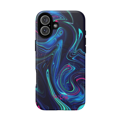 iPhone 16 Plus Matte Phone Case - Neon Abyss | MagSafe iPhone Case