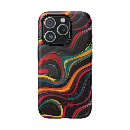 iPhone 15 Pro Matte Phone Case - Vivid Currents | MagSafe iPhone Case