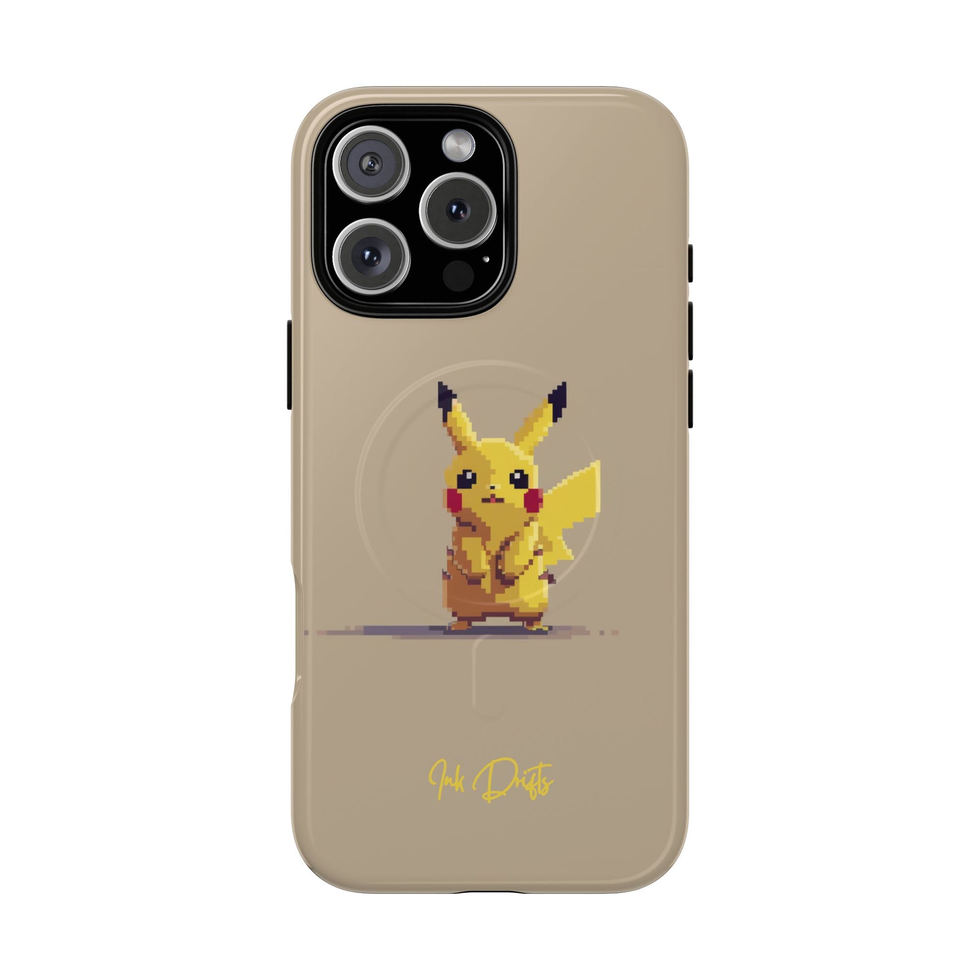 iPhone 16 Pro Max Glossy Phone Case - Pixel Pikachu 2 | MagSafe iPhone Case