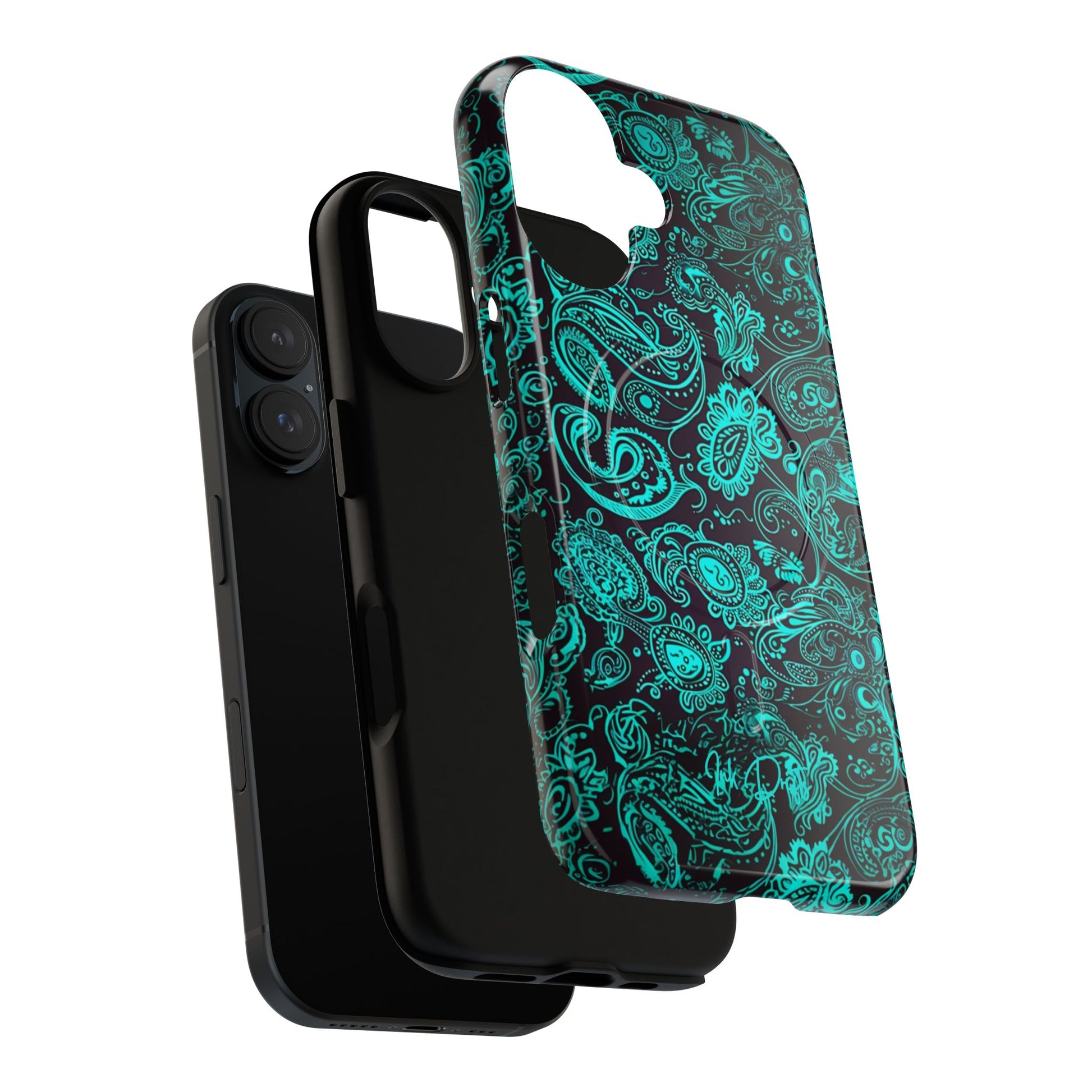 Phone Case - Teal Paisley | MagSafe iPhone Case