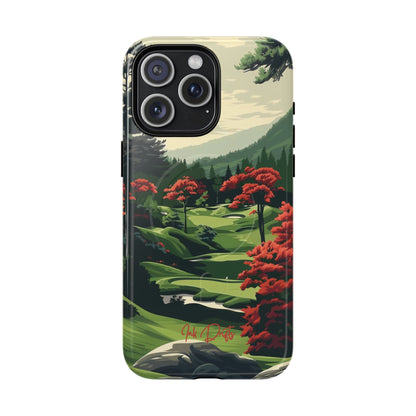 iPhone 15 Pro Max Glossy Phone Case - Tranquil Hills | MagSafe iPhone Case