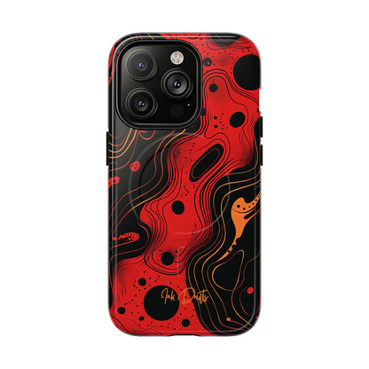 iPhone 14 Pro Glossy Phone Case - Magma Flow | MagSafe iPhone Case